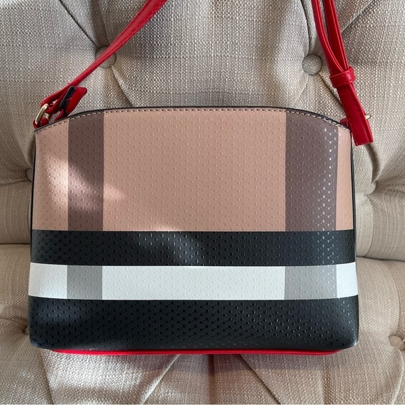 VEGAN Multicolor Block  Crossbody Handbag Peta Approved - Picture 2 of 9